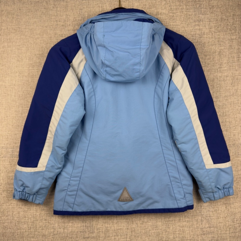 L.L.Bean Girls 8 Blue Ski Jacket Fleece Lined Hooded Winter Coat - Picture 8 of 16